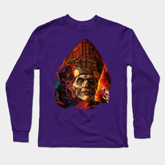 Ghost Collage Long Sleeve T-Shirt by Chris Hoffman Art